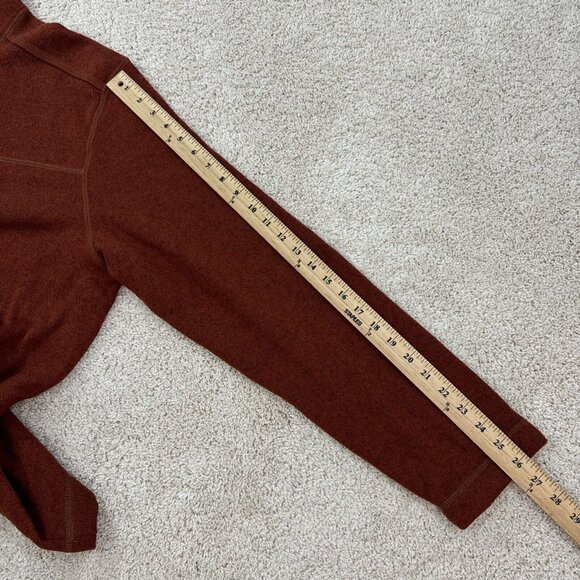 GH Bass & Co Sweater Mens XXL Orange Brown 1/4 Zip Shirt Fleece Lined Textured - Picture 12 of 15